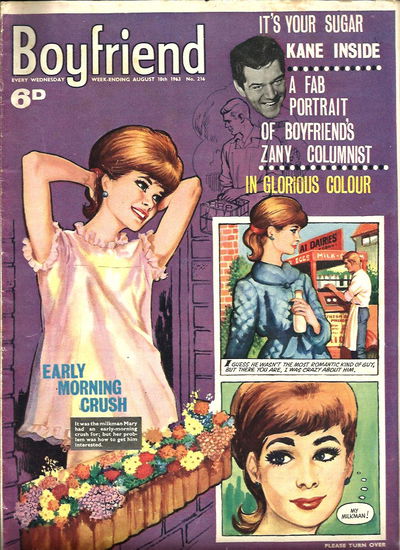 Boyfriend (City Magazines, 1959 series) #216 10 August 1963