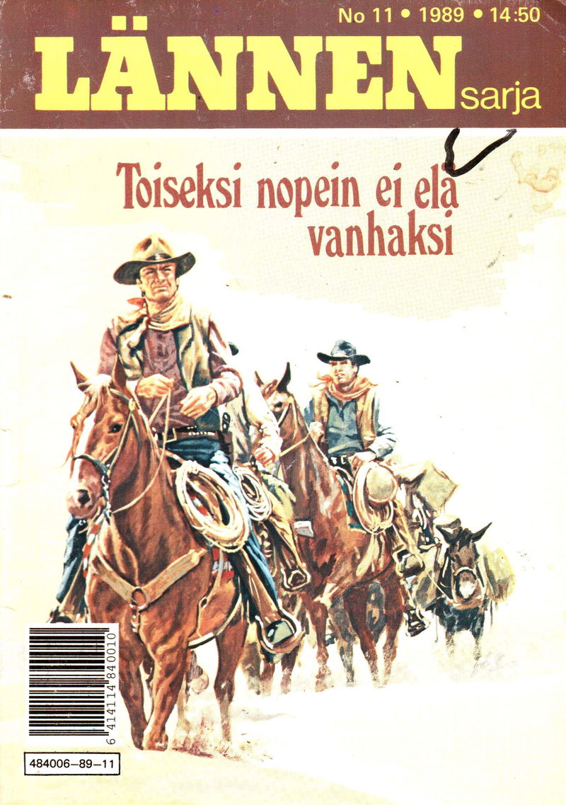 Lännen sarja (Semic, 1954 series) v1989#11 — Toiseksi nopein ei ela vanhaksi ([November 1989])
