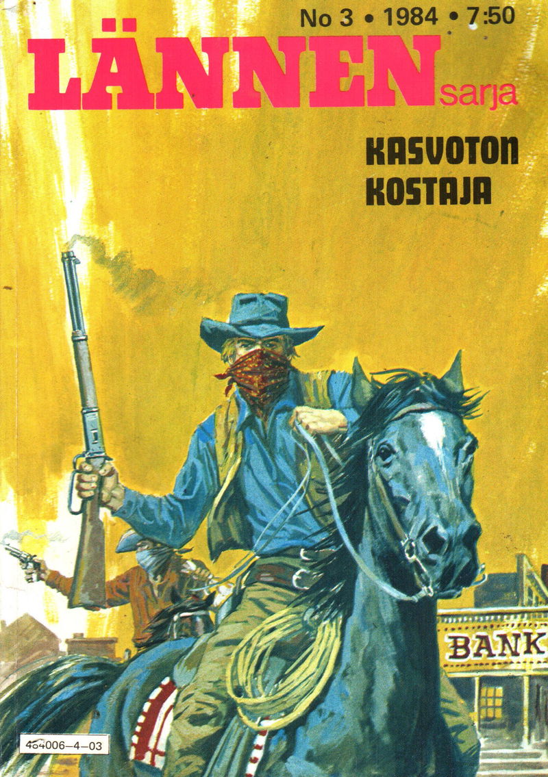 Lännen sarja (Semic, 1954 series) v1984#3 — Kasvoton kostaja (March 1984)