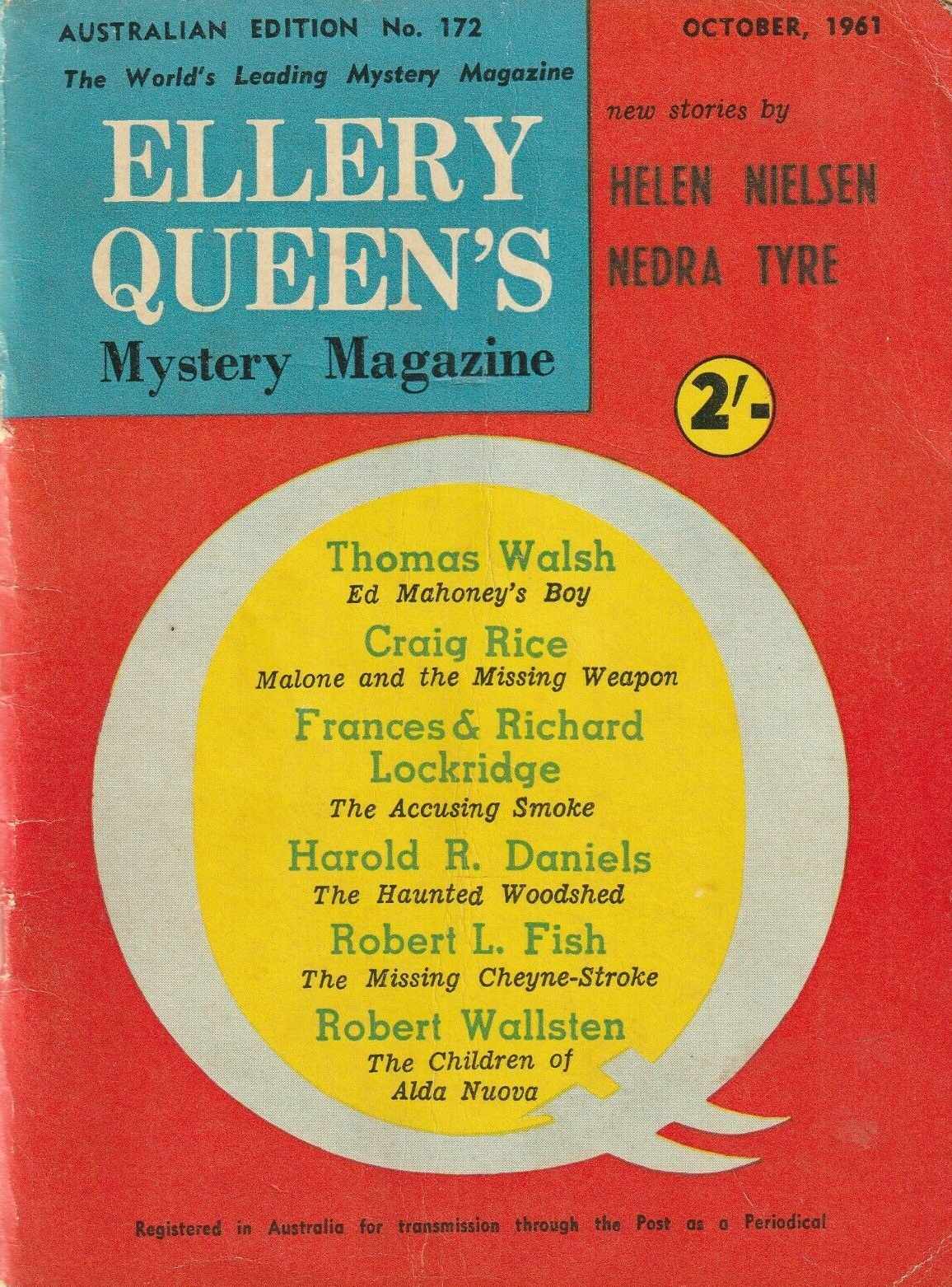 Ellery Queen's Mystery Magazine (Consolidated Press, 1947 series) #172 (October 1961)