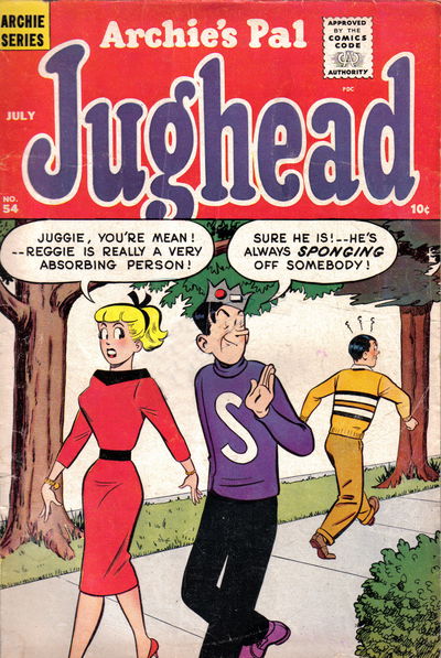 Archie's Pal Jughead (Archie, 1949? series) #54 (July 1959)