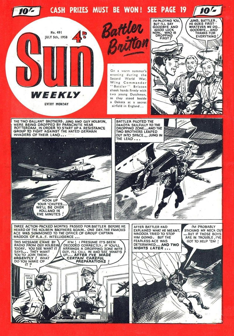 Sun (AP, 1952 series) #491 (5 July 1958)