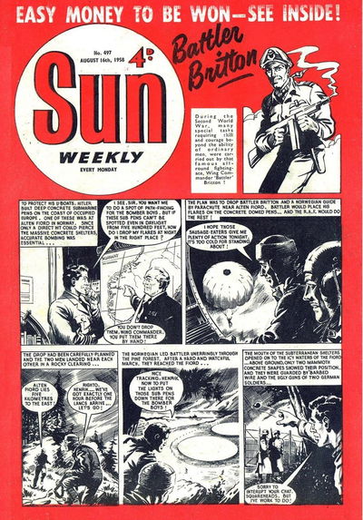 Sun (AP, 1952 series) #497 (16 August 1958)