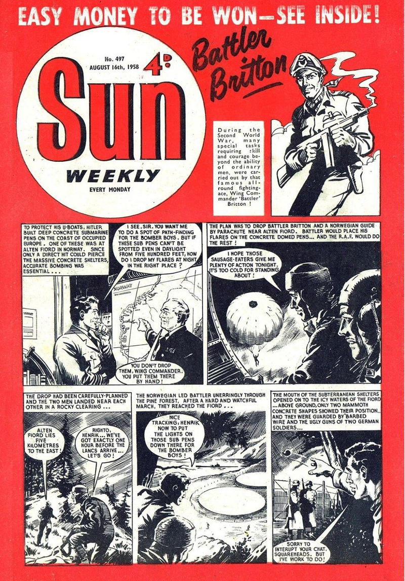 Sun (AP, 1952 series) #497 (16 August 1958)