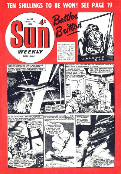 Sun (AP, 1952 series) #498 (23 August 1958)