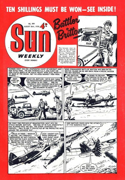 Sun (AP, 1952 series) #499 (30 August 1958)