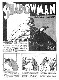 Adventure Comics (Frank Johnson, 1946?)  — Shadowman Erases Crime (page 1)