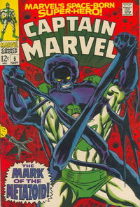 Marvel's Space-Born Superhero! Captain Marvel (Marvel, 1968 series) #5 September 1968