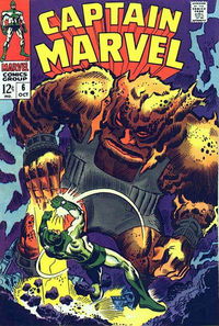 Marvel's Space-Born Superhero! Captain Marvel (Marvel, 1968 series) #6 October 1968