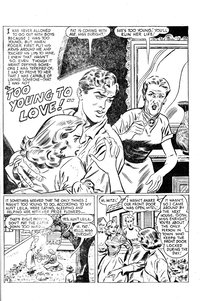 Love Song Romances (Colour Comics, 1959 series)  #38 ([March 1966?]) — Too Young to Love!