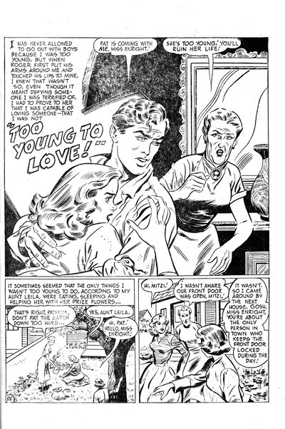 Love Song Romances (Colour Comics, 1959 series)  #38 ([March 1966?]) — Too Young to Love!