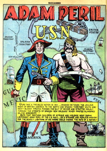 Buccaneers (Quality, 1950 series) #24 — Ours was a troubled nation in 1801... (page 1)