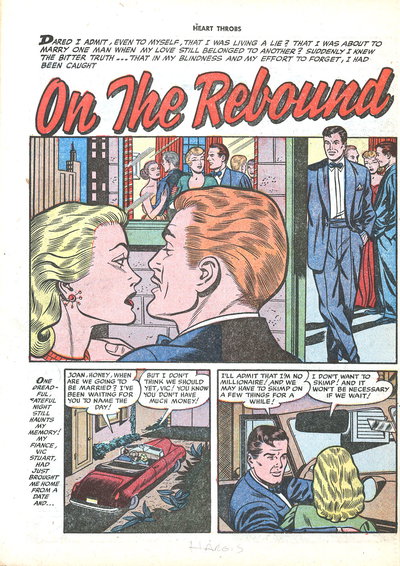 On The Rebound (<span class="fw-500">Heart Throbs</span>  #14 (September 1952)), page 1