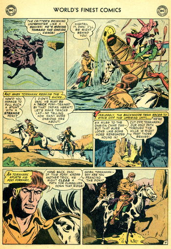 World's Finest Comics (DC, 1941 series) #96 — Tomahawk's Pony Partner (page 4)