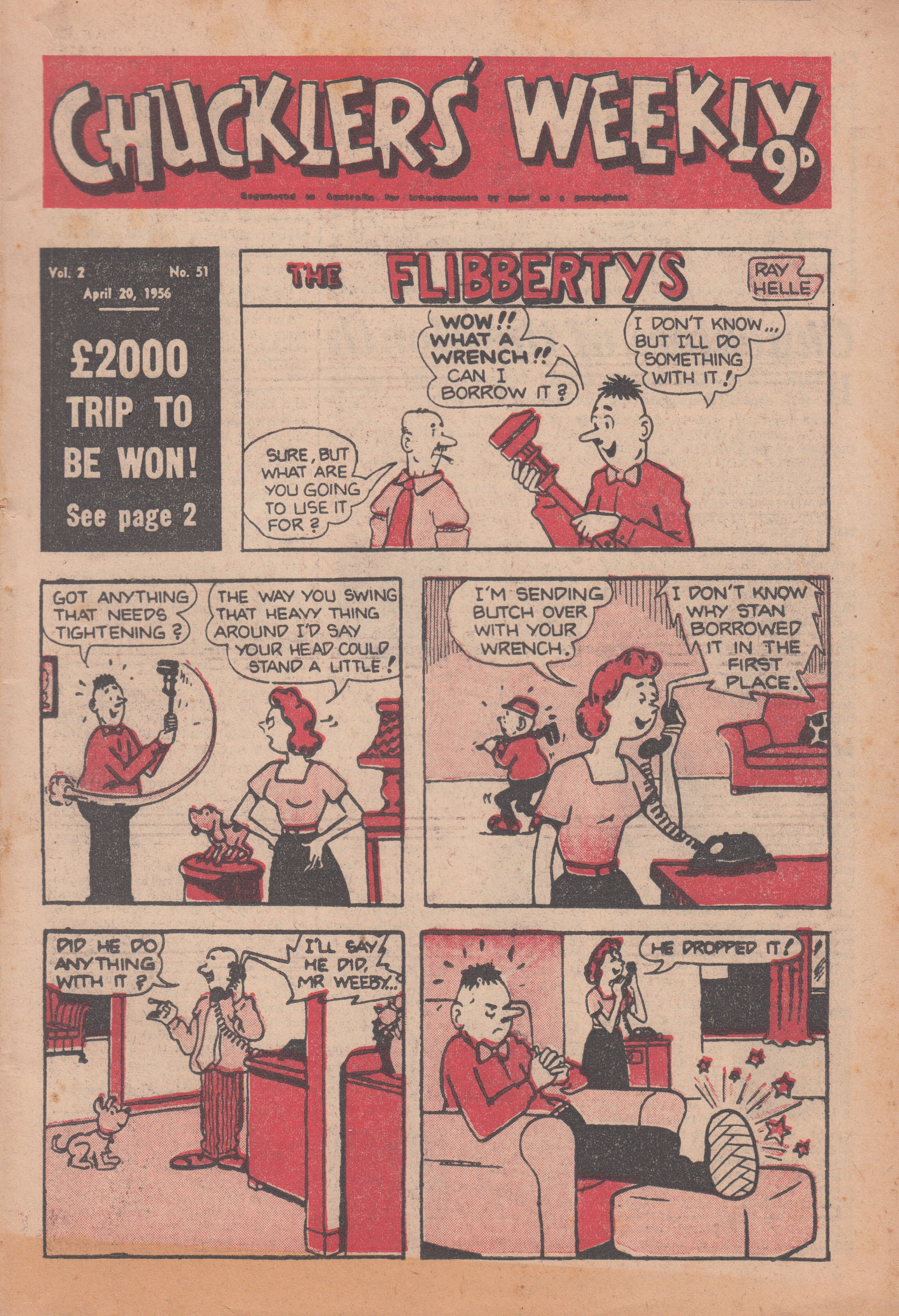 Chucklers' Weekly (Consolidated Press, 1954? series) v2#51 (20 April 1956)