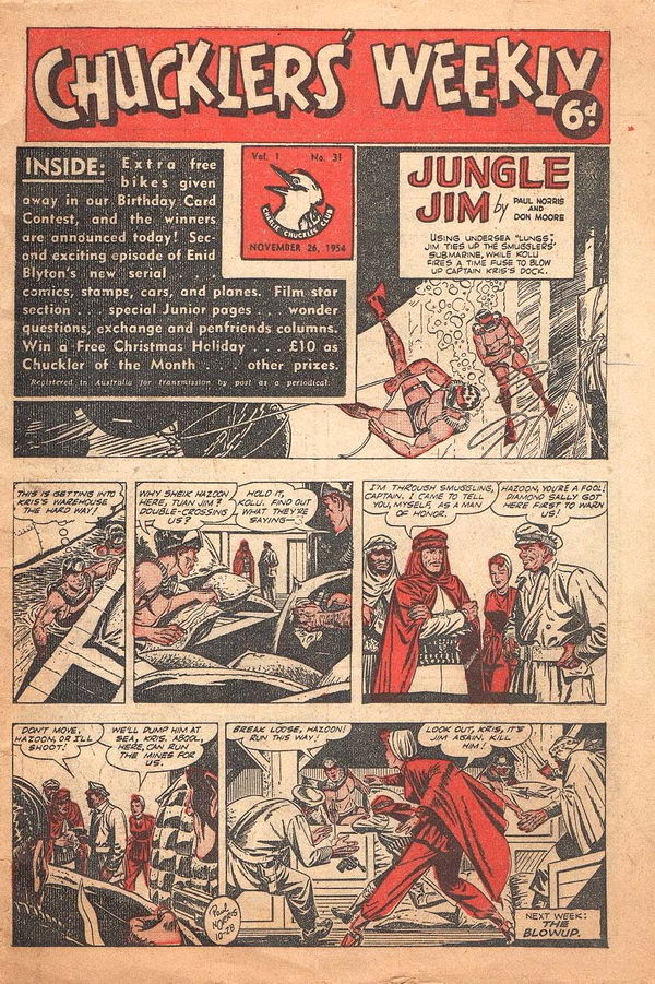 Chucklers' Weekly (Consolidated Press, 1954? series) v1#31 (26 November 1954)