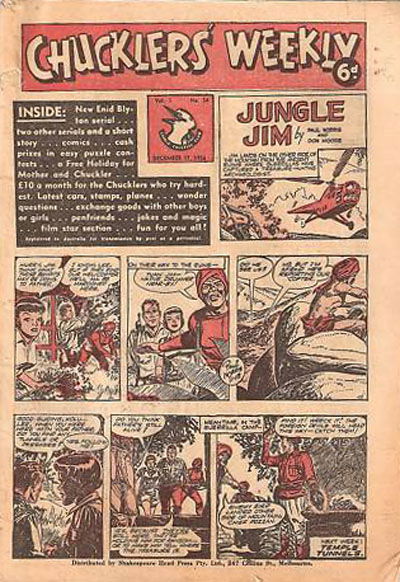 Chucklers' Weekly (Consolidated Press, 1954? series) v1#34 (17 December 1954)