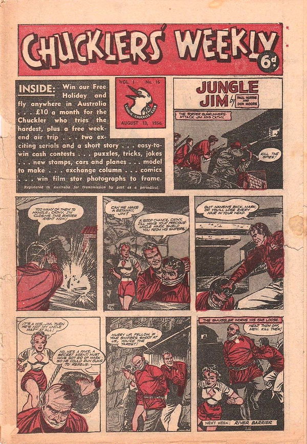 Chucklers' Weekly (Consolidated Press, 1954? series) v1#16 (13 August 1954)