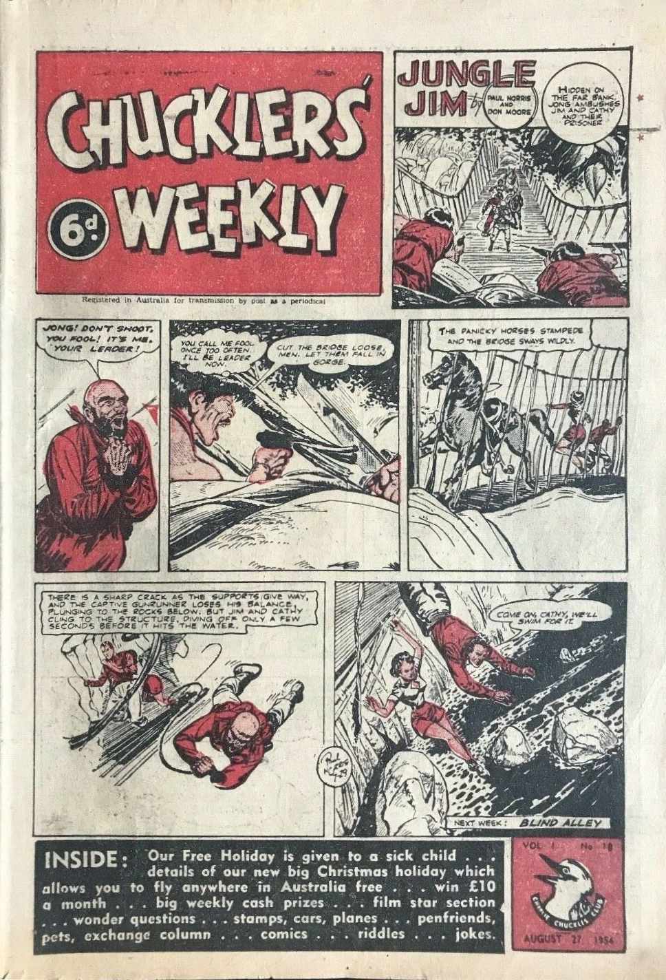 Chucklers' Weekly (Consolidated Press, 1954? series) v1#18 (27 August 1954)