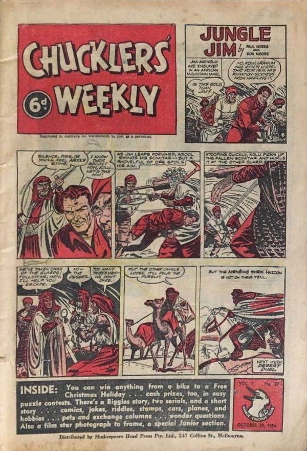 Chucklers' Weekly (Consolidated Press, 1954? series) v1#27 29 October 1954