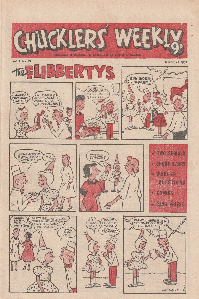 Chucklers' Weekly (ACP, 1957 series) v4#39 (24 January 1958)
