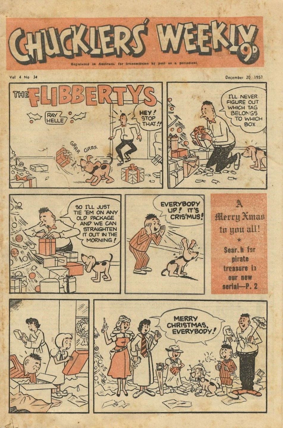 Chucklers' Weekly (ACP, 1957 series) v4#34 (20 December 1957)