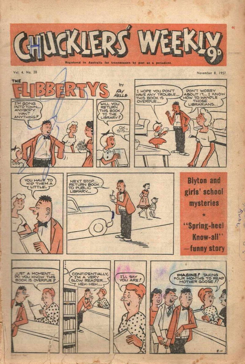 Chucklers' Weekly (ACP, 1957 series) v4#28 (8 November 1957)