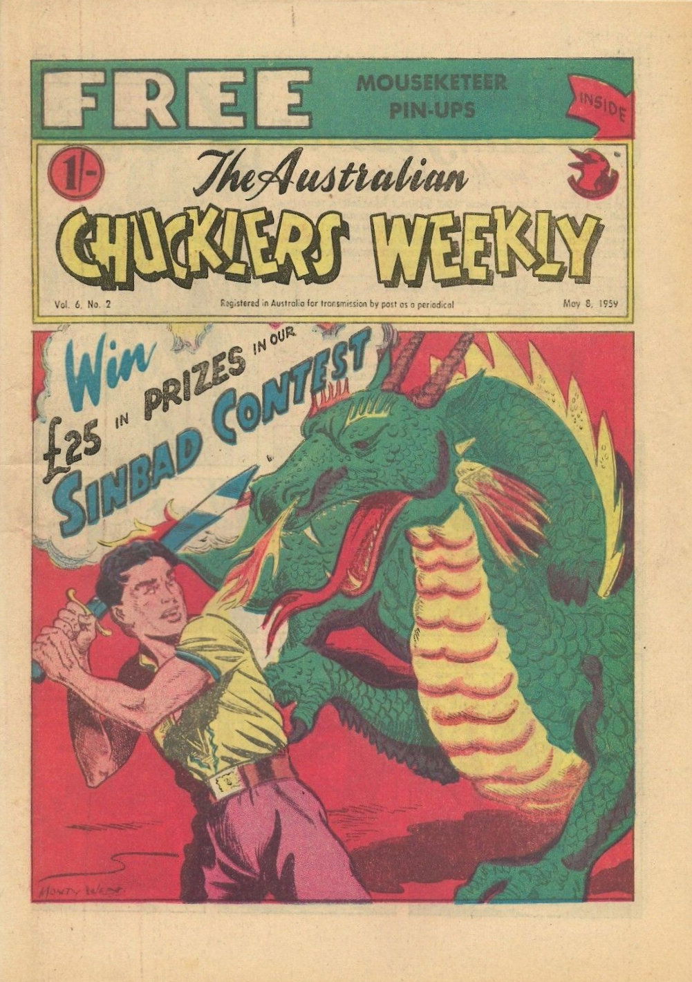 The Australian Chucklers Weekly (Molly Dye, 1959? series) v6#2 (8 May 1959)