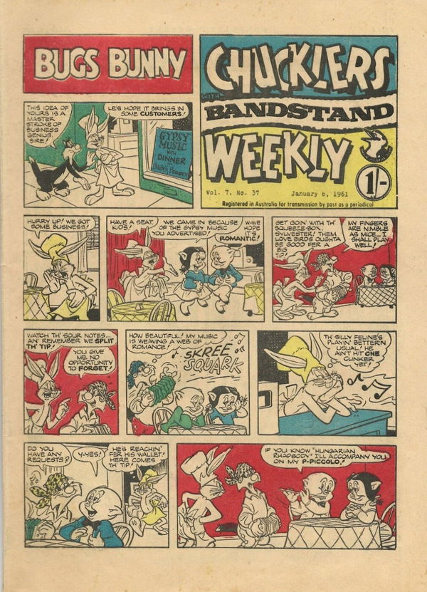 Chucklers Weekly with Bandstand (Chucklers, 1960 series) v7#37 (6 January 1961)