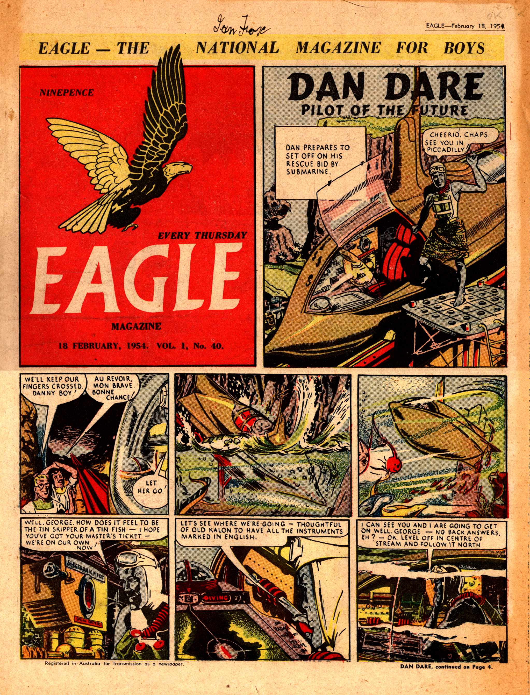 Eagle Magazine (Advertiser, 1953 series) v1#40 (18 February 1954)