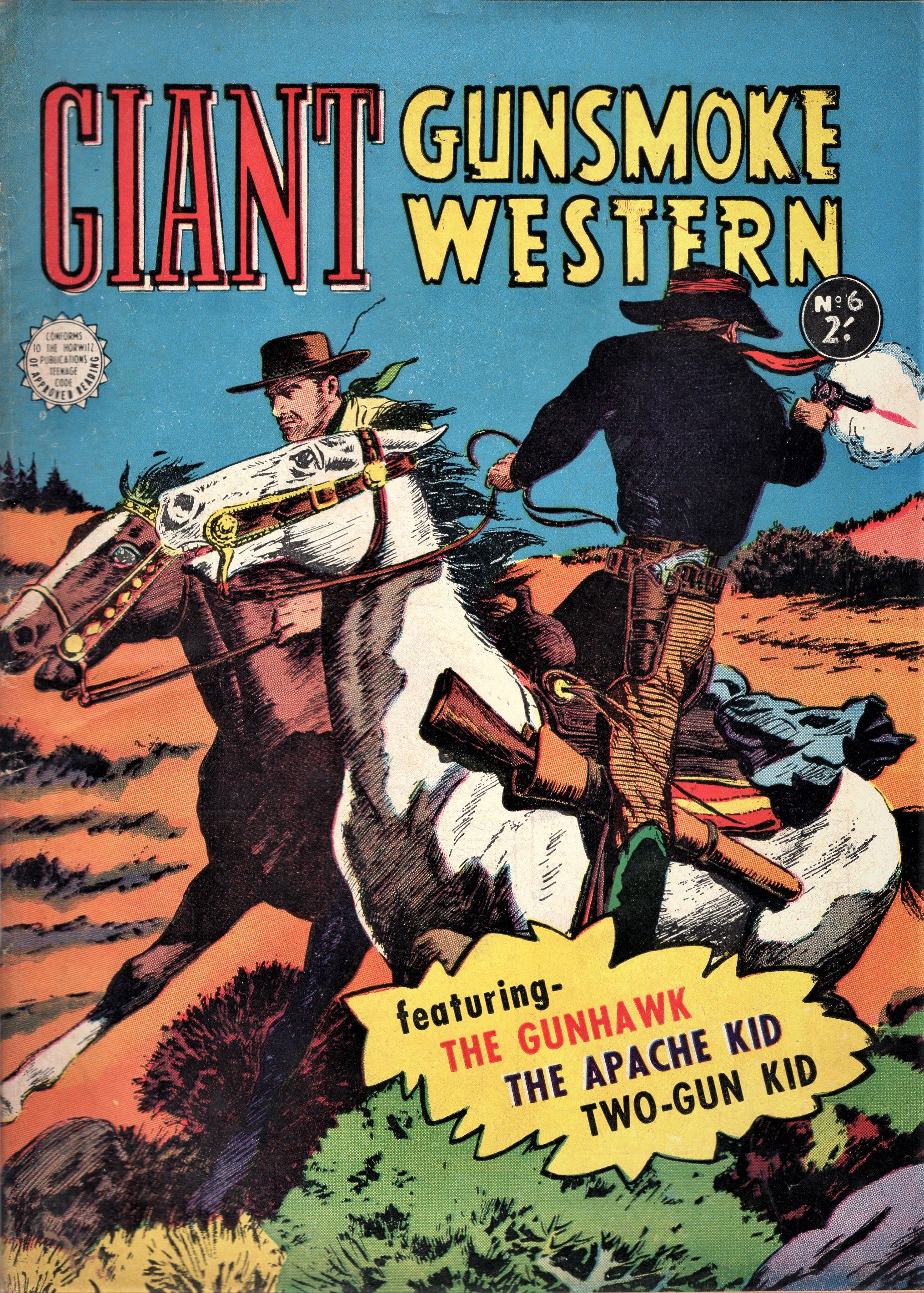 Giant Gunsmoke Western (Horwitz, 1958 series) #6 (April 1959)