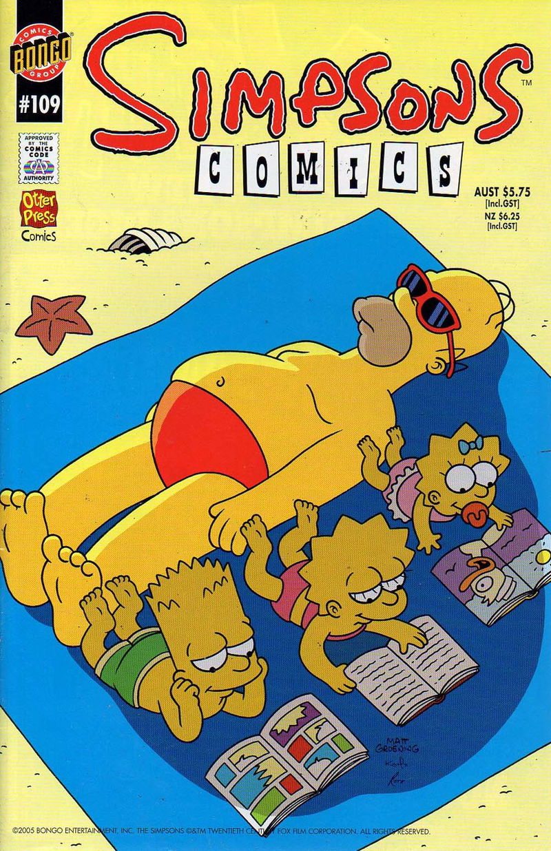 Simpsons Comics (Otter Press, 1998? series) #109 (2005)