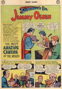 The Most Amazing Camera in the World (<span class="fw-500">Superman's Pal, Jimmy Olsen</span>  #34 (January 1959)), page 1