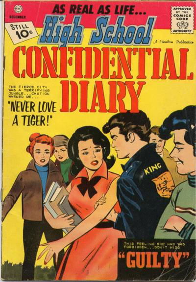 High School Confidential Diary (Charlton, 1960? series) #10 December 1961