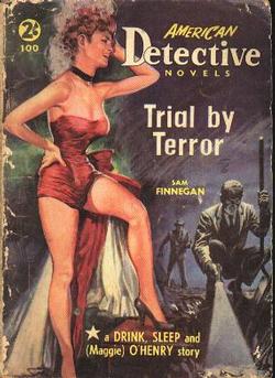 American Detective Novels (Cleveland, 1955? series) #100 — Trial by Terror ([1954?])