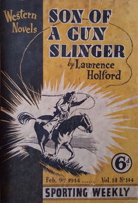 Sporting Weekly (Transport, 1920? series) v14#144 — Son of a Gun Slinger (9 February 1944)