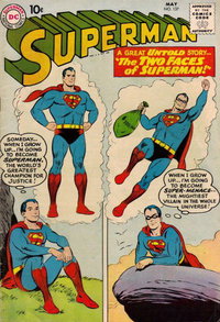 Superman (DC, 1939 series)  #137 (May 1960) — The Two Faces of Superman!