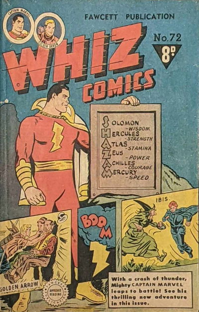 Whiz Comics (Cleland, 1949 series) #72 [January 1953?]