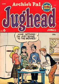 Archie's Pal Jughead (Archie, 1949 series)  #6 (June 1951) — "Hike, nothing! I'm just going to the movies!"