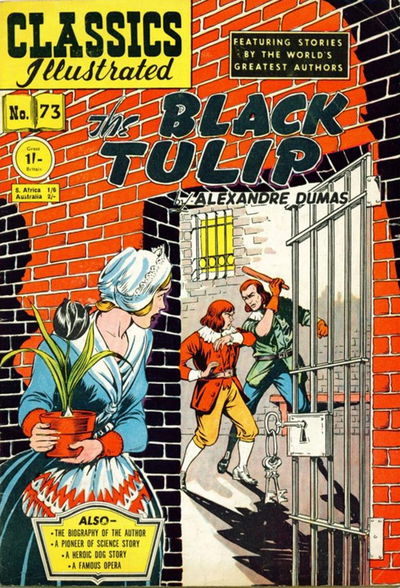 Classics Illustrated (Strato, 1954 series) #73 [HRN 120] (September 1957) — The Black Tulip [September 1957?]