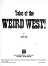 Tales of the Weird West! (Beaumont, 1982?)  — Tales of the Weird West! (page 1)