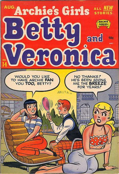 Archie's Girls Betty and Veronica (Archie, 1950 series) #14 August 1954