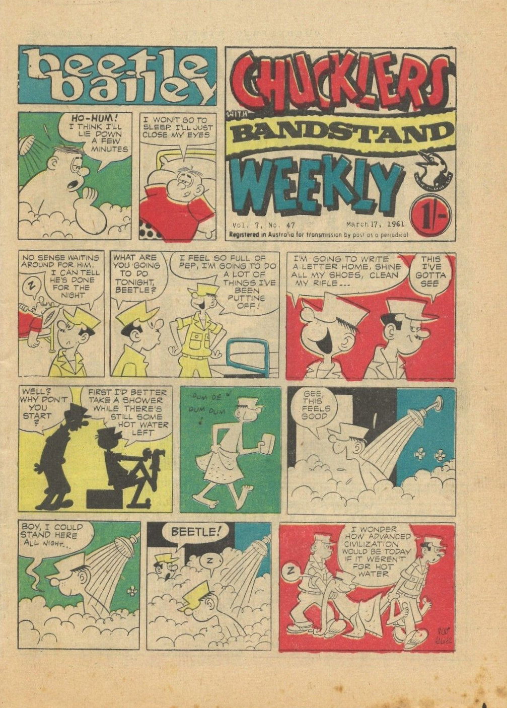 Chucklers Weekly with Bandstand (Chucklers, 1960 series) v7#47 (17 March 1961)