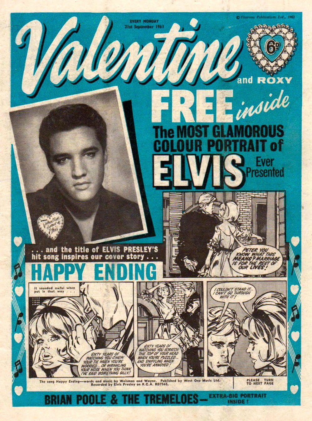 Valentine (Fleetway, 1960 series) 21 September 1963 — and Roxy (21 September 1963)