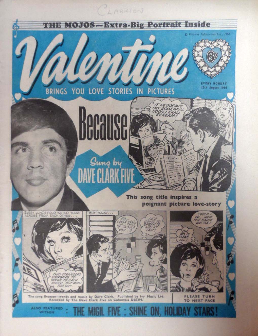 Valentine (Fleetway, 1960 series) 15 August 1964 (15 August 1964)