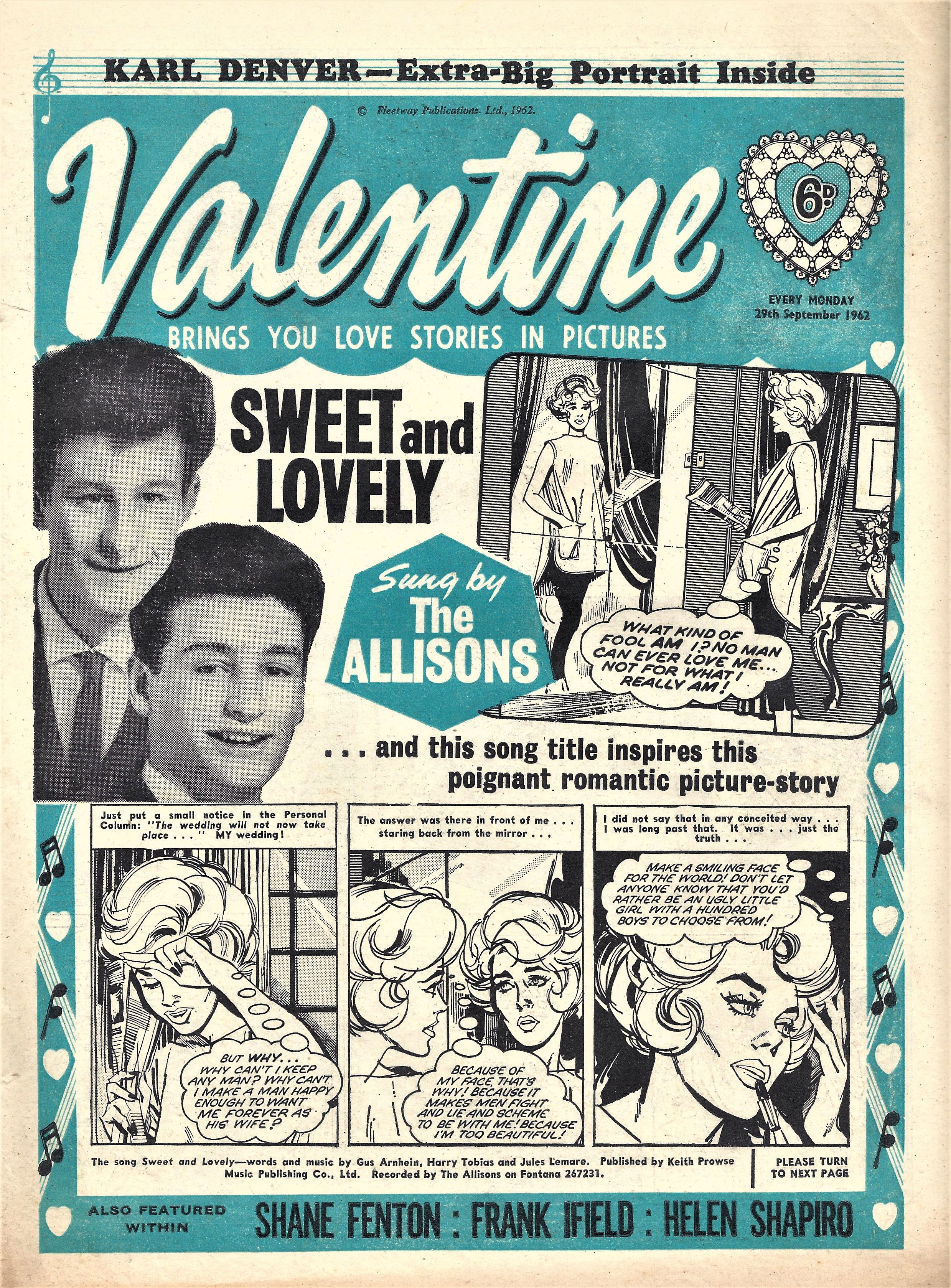 Valentine (Fleetway, 1960 series) 29 September 1962 (29 September 1962)
