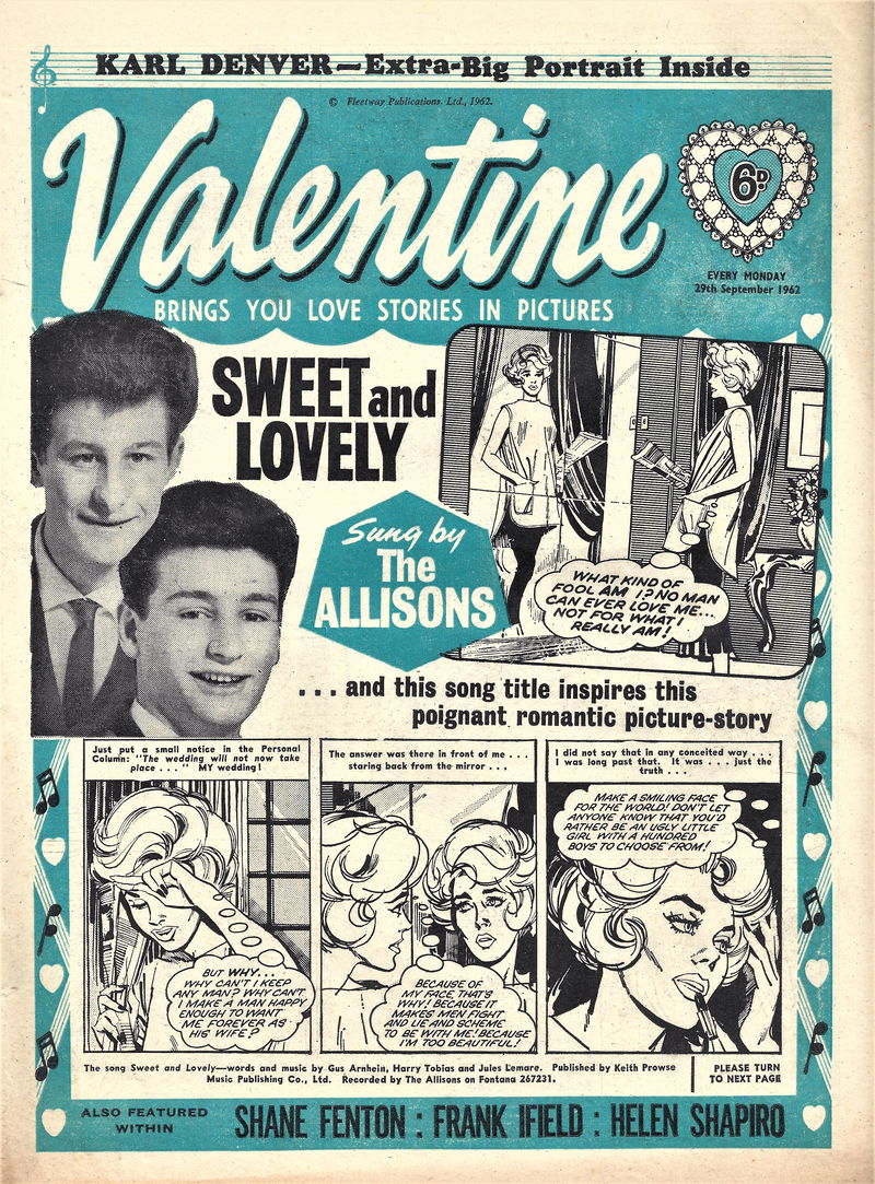 Valentine (Fleetway, 1960 series) 29 September 1962 (29 September 1962)
