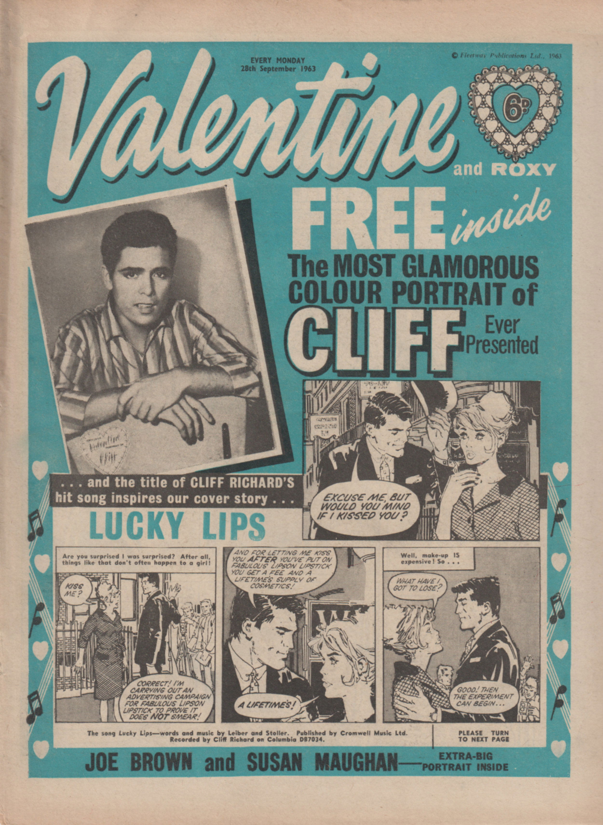 Valentine (Fleetway, 1960 series) 28 September 1963 — and Roxy (28 September 1963)