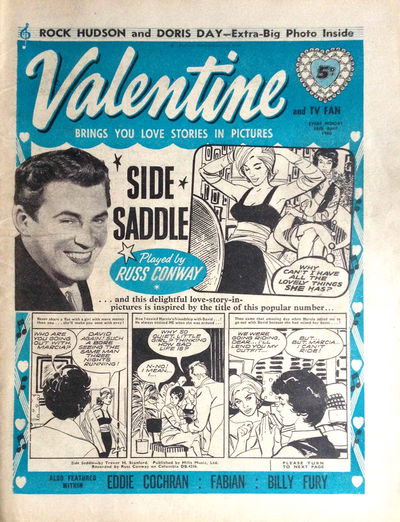 Valentine (Fleetway, 1960 series) 16 April 1960 — Valentine and TV Fan (16 April 1960)