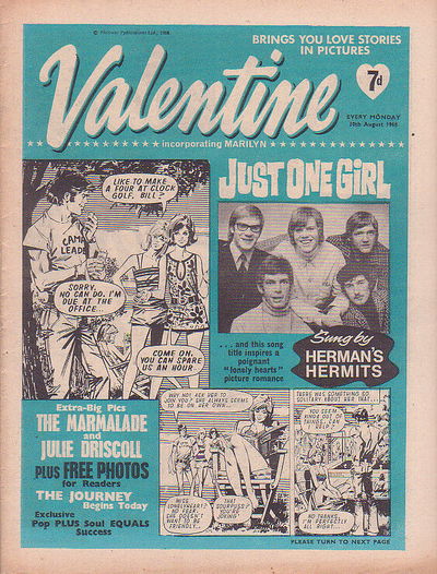 Valentine (Fleetway, 1960 series) 10 August 1968 (10 August 1968)